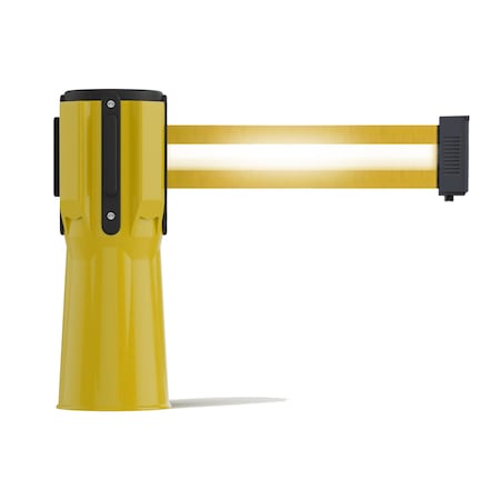 Montour Line Retractable Belt Barrier Cone Mount Yellow Case 9ft. Y Ref. Belt CP100-YW-YRH-90